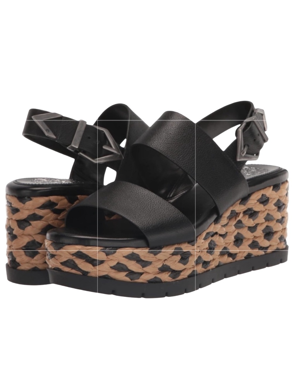 Vince Camuto Miapelle Strappy Slingback Platform Wedge Espadrille Sandals